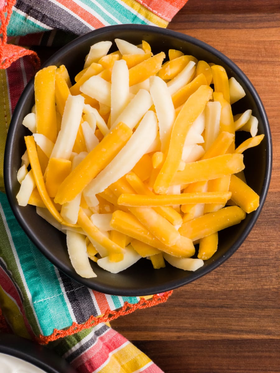 shredded cheese served with taco soup