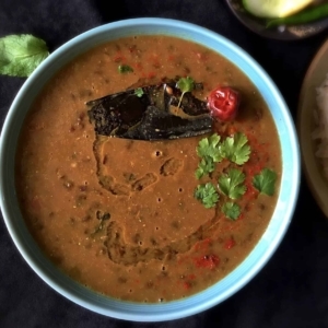 a large pot of madras lentils