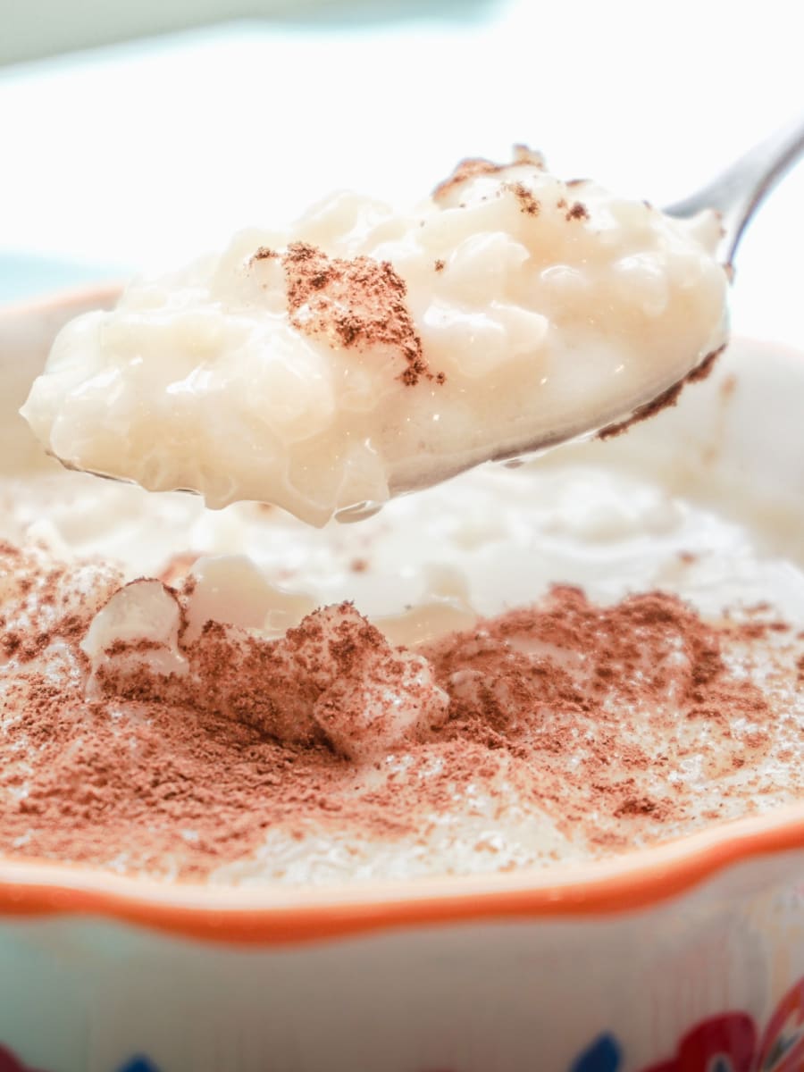 a spoonful of arroz con leche