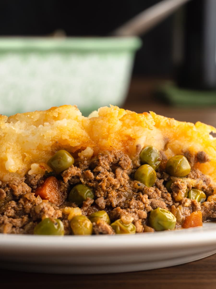 close up of shepherds pie 