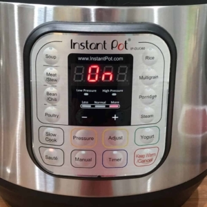 turning on the instant pot