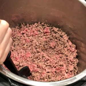 sauteing ground sirloin in an electric pressure cooker