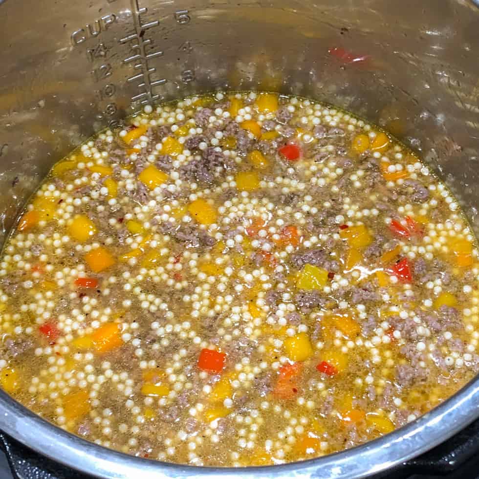 Instant Pot Couscous with Ground Beef One Happy Housewife