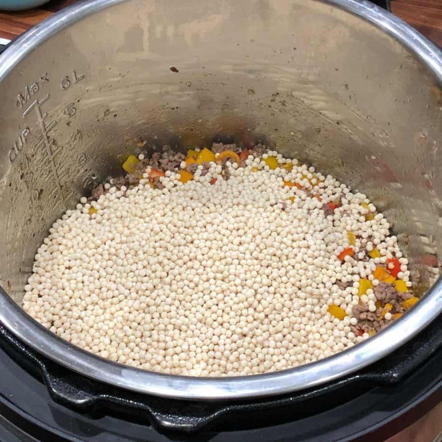 Instant Pot Couscous with Ground Beef One Happy Housewife