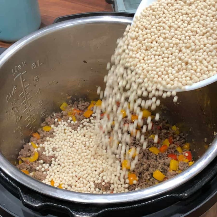 Instant Pot Couscous with Ground Beef One Happy Housewife