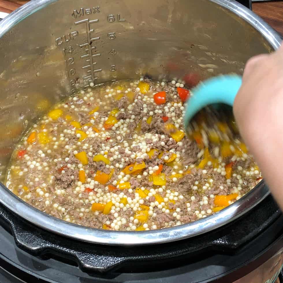 Instant Pot Couscous with Ground Beef One Happy Housewife