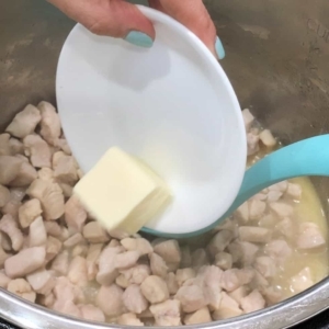 sauteing chicken in butter