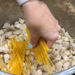 easy chicken tetrazzini casserole for the pressure cooker