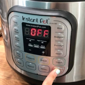 canceling out of the instant pot cooking function