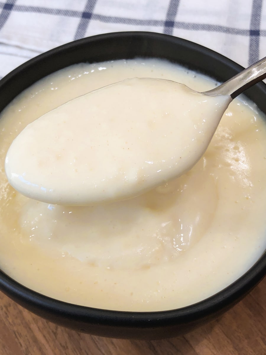 spoonful of homemade cream of chicken soup