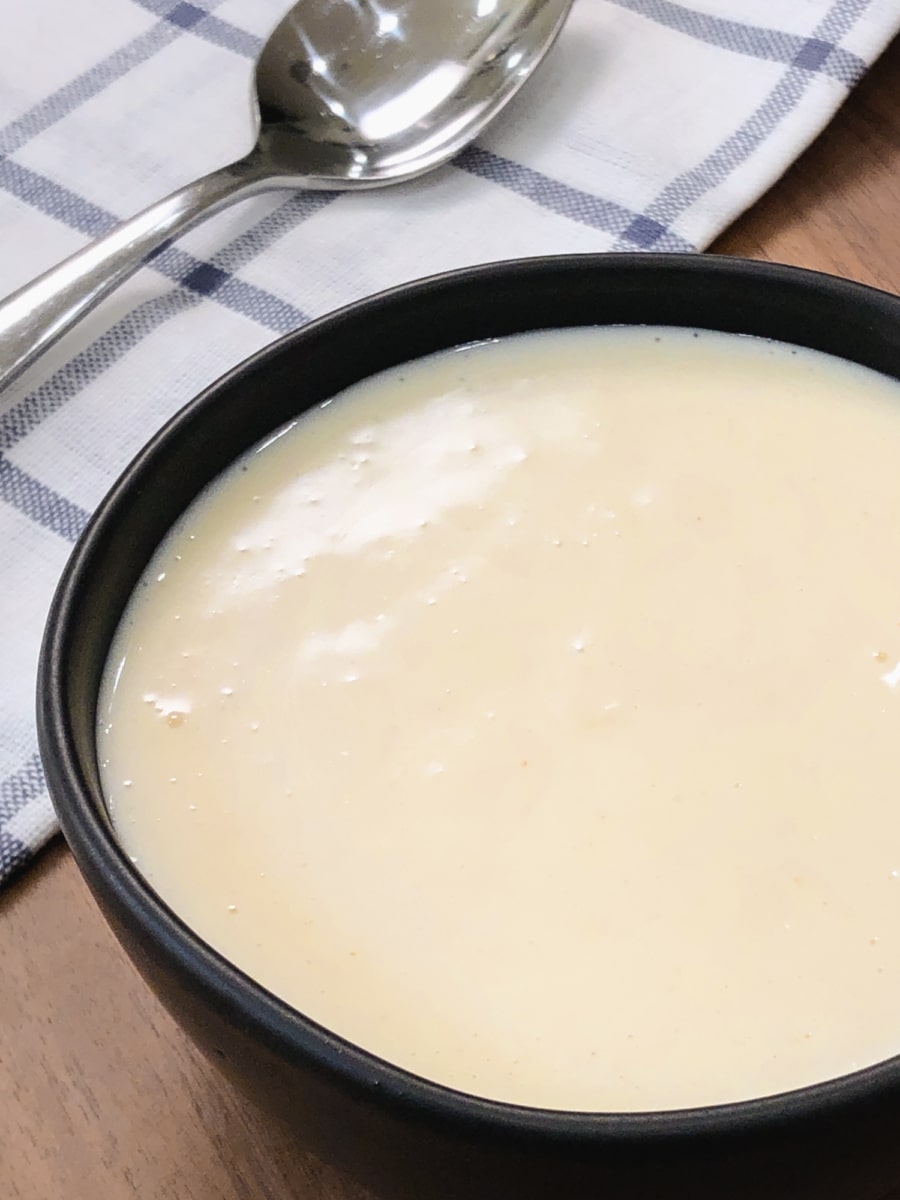 bowl of homemade cream of chicken soup