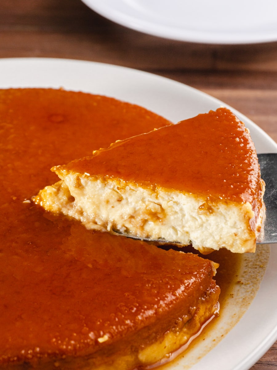 Sliced Pressure Cooker Coconut Flan