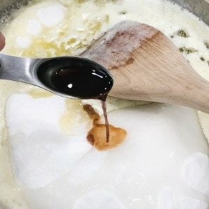 adding vanilla extract to toffee