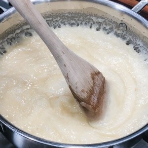 making toffee in a large skillet