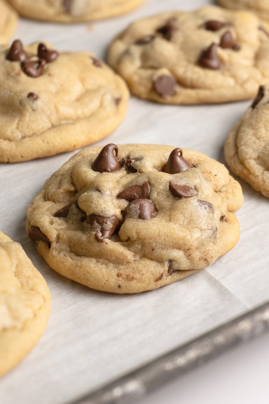 fresh baked chocolate chip cookies