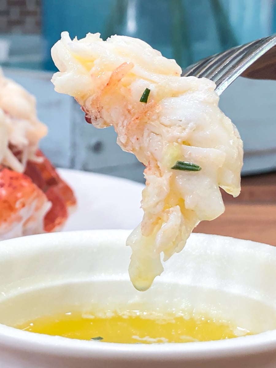 lobster meat dripping with melted butter