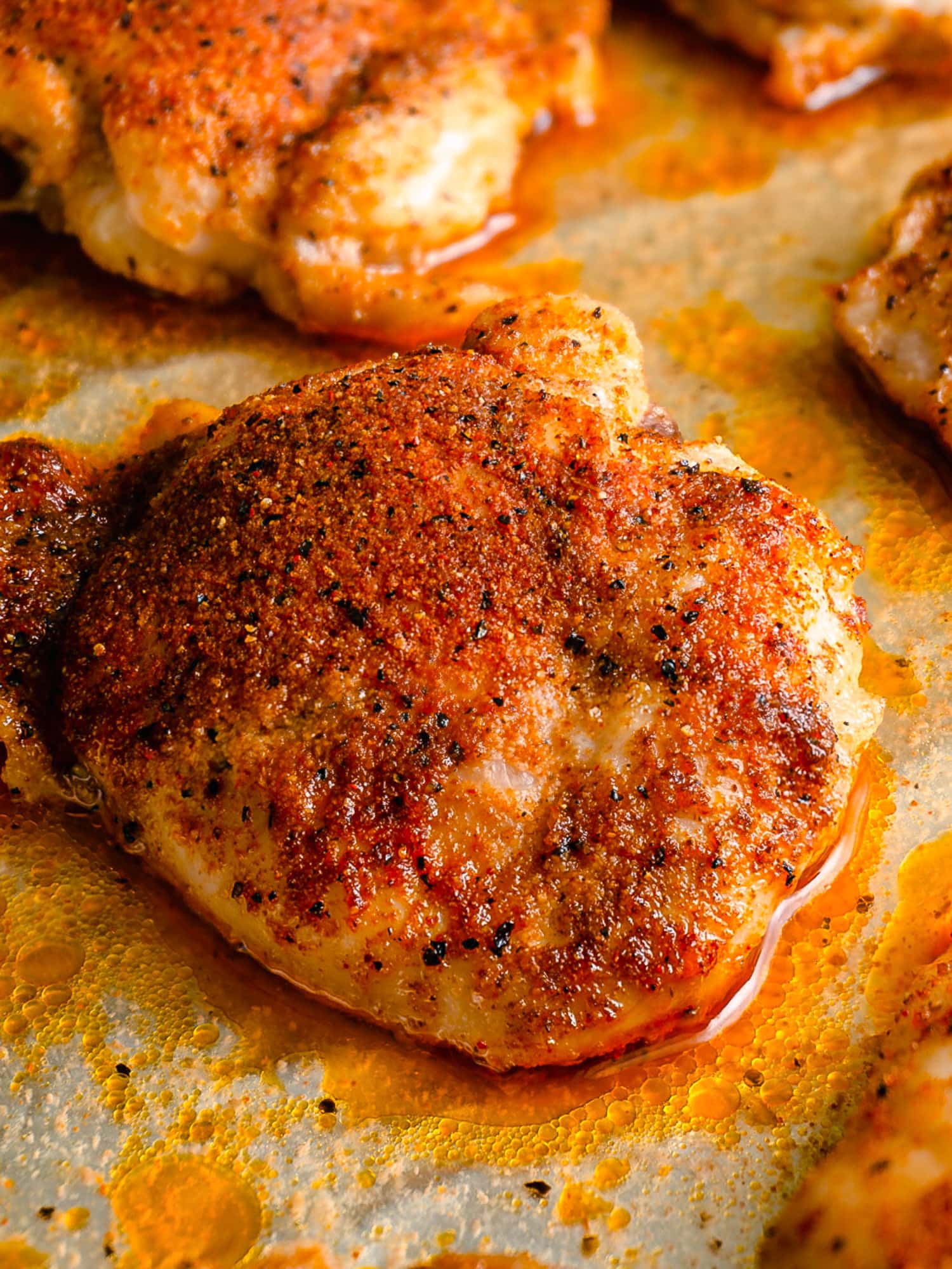 Simple Oven Roasted Chicken Thighs - One Happy Housewife