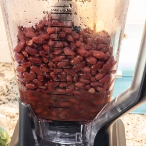 red beans sitting in a blender