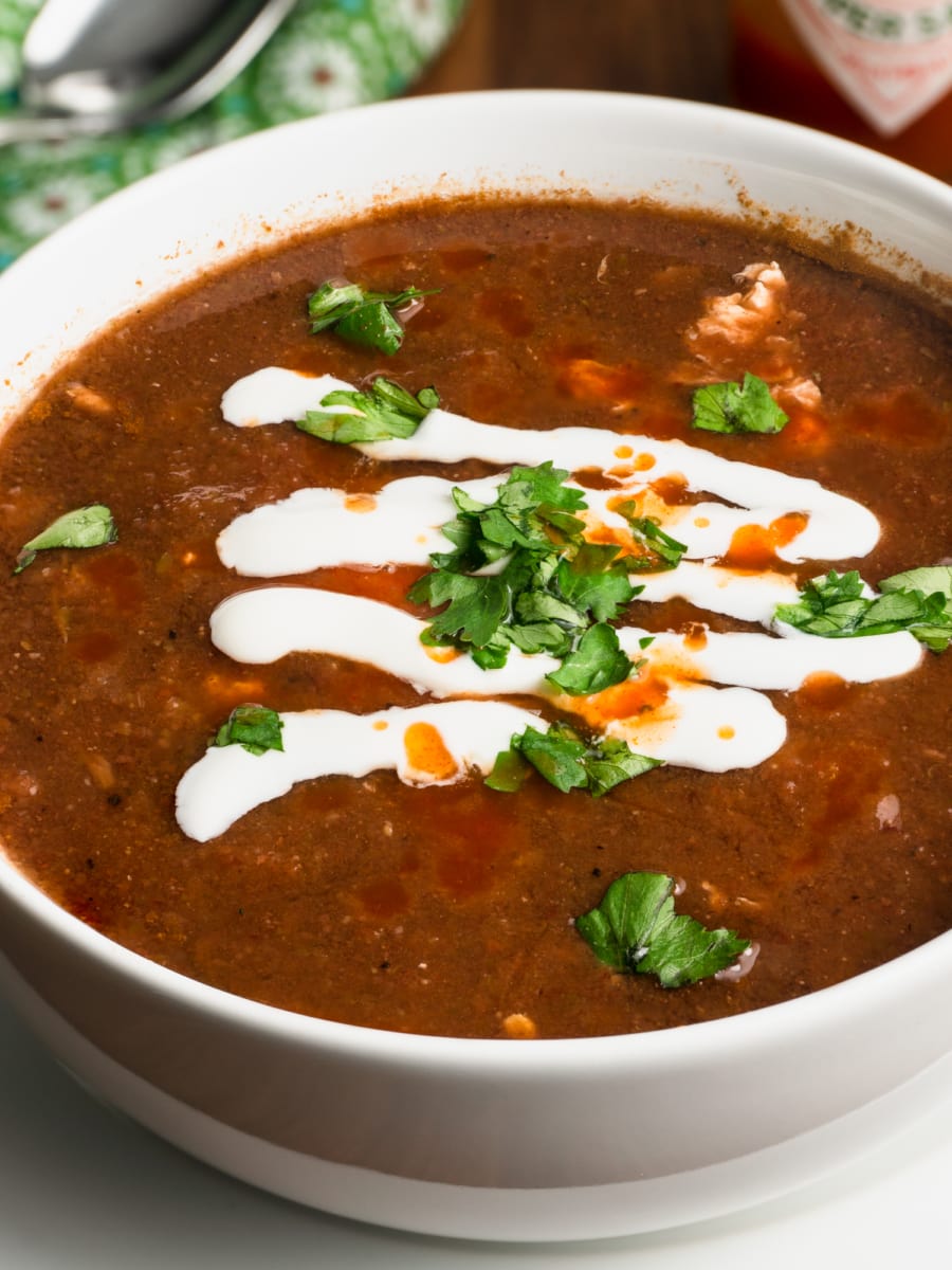 honduran sopa de frijoles made in the pressure cooker