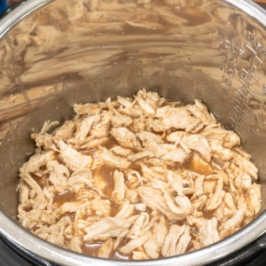 shredded chicken in chicken stock for white chicken chili