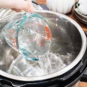 adding water to the instant pot