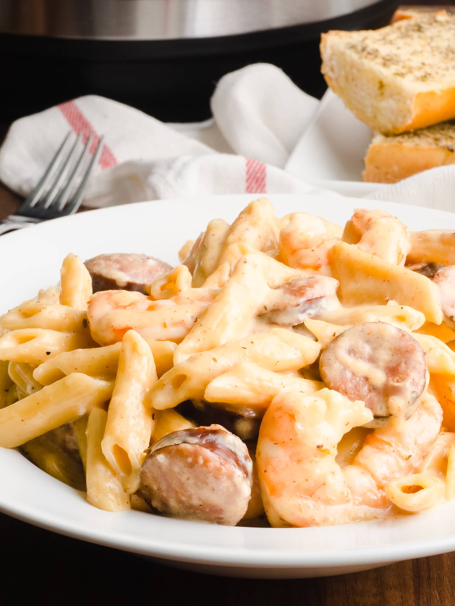 Instant Pot Cajun Shrimp Alfredo One Happy Housewife