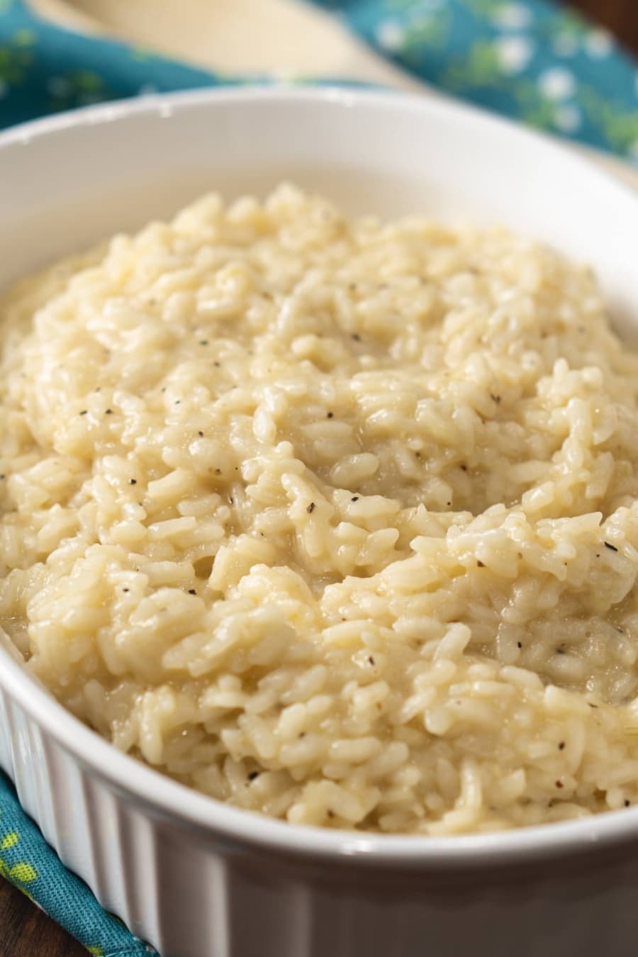 a dish of parmesan risotto