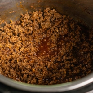 seasoned ground beef with beer in the instant pot