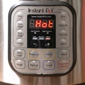 instant pot display reading hot