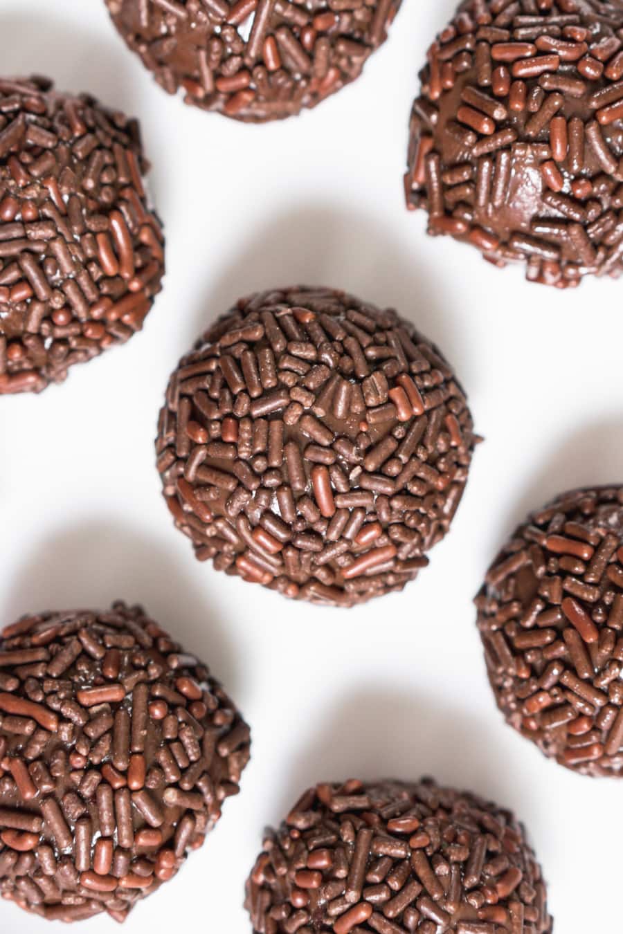 chocolate brigadeiro with chocolate sprinkle