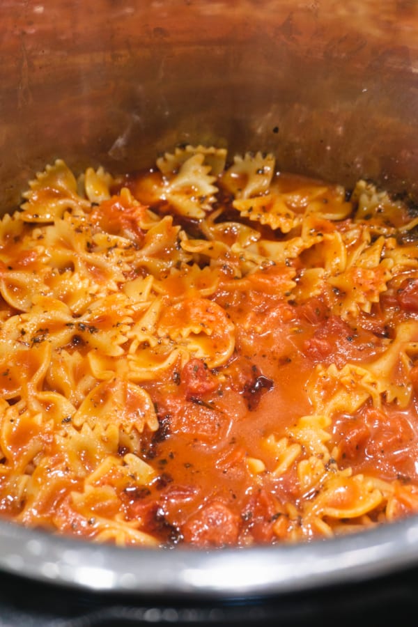 Instant Pot Beef and Bowtie Pasta One Happy Housewife