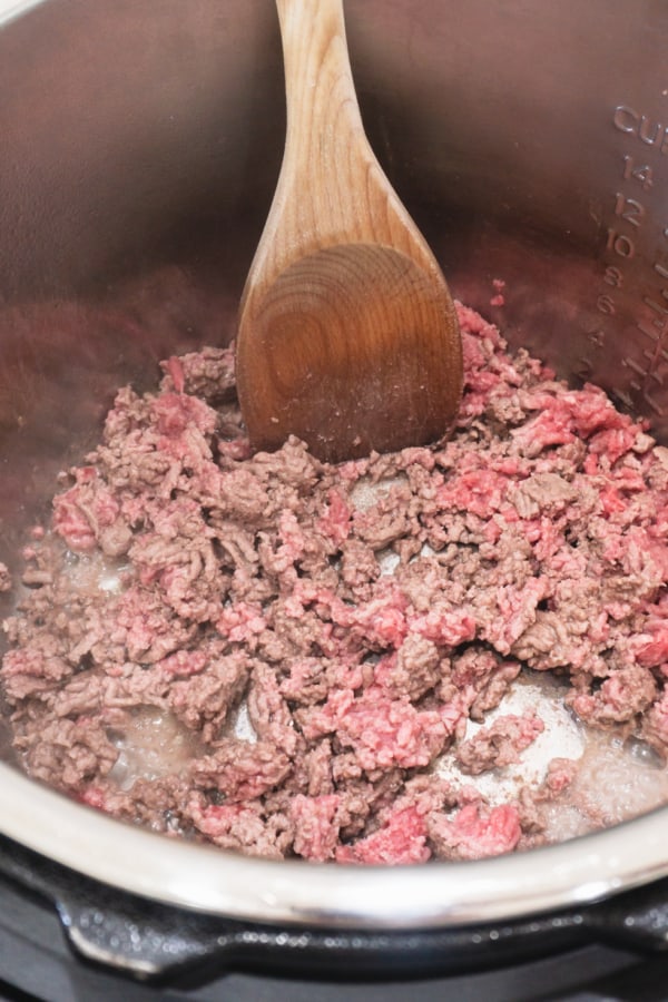 Instant Pot Beef and Bowtie Pasta One Happy Housewife