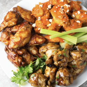 chicken wings three ways