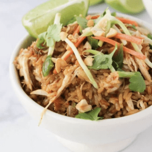 thai chicken and rice bowl