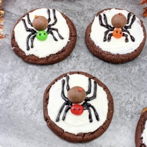 halloween spider cookies