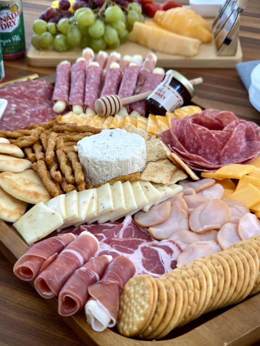 charcuterie board using groceries from walmart