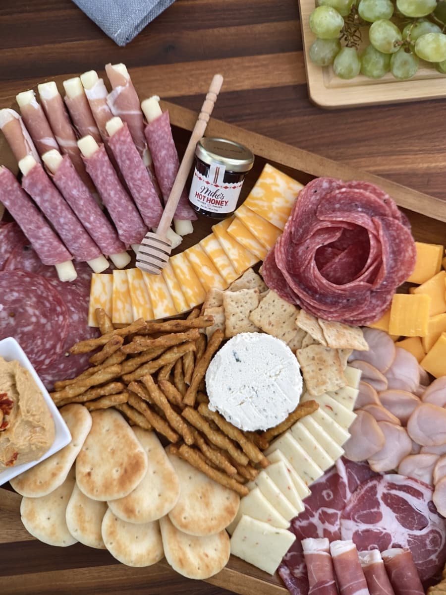 charcuterie board using groceries from walmart