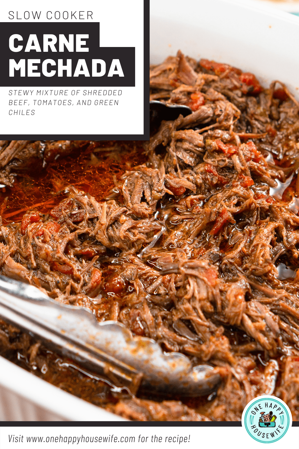 crockpot slow cooker carne mechada shredded beef pin