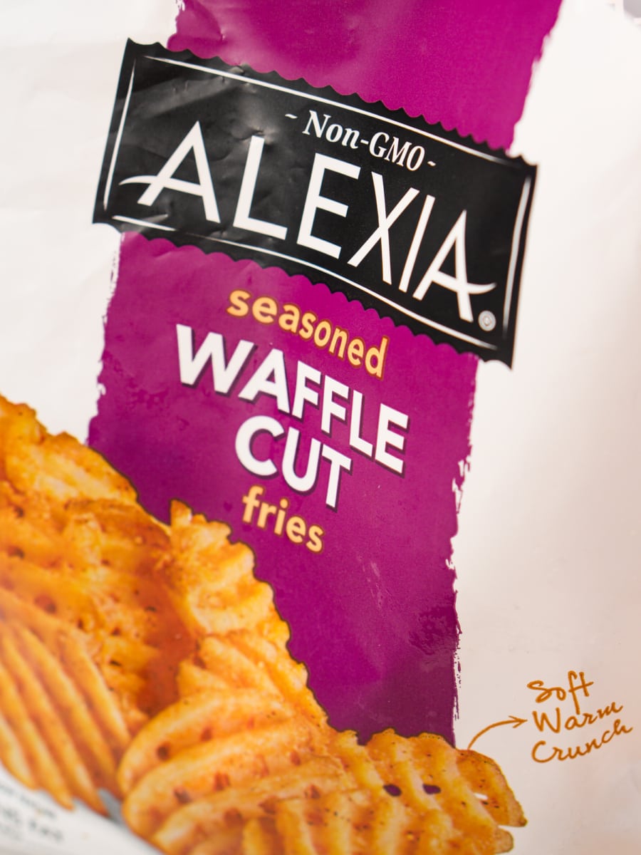 a bag of alexia waffle fries to make in the air fryer