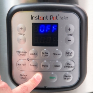 canceling the cooking time on the instant pot