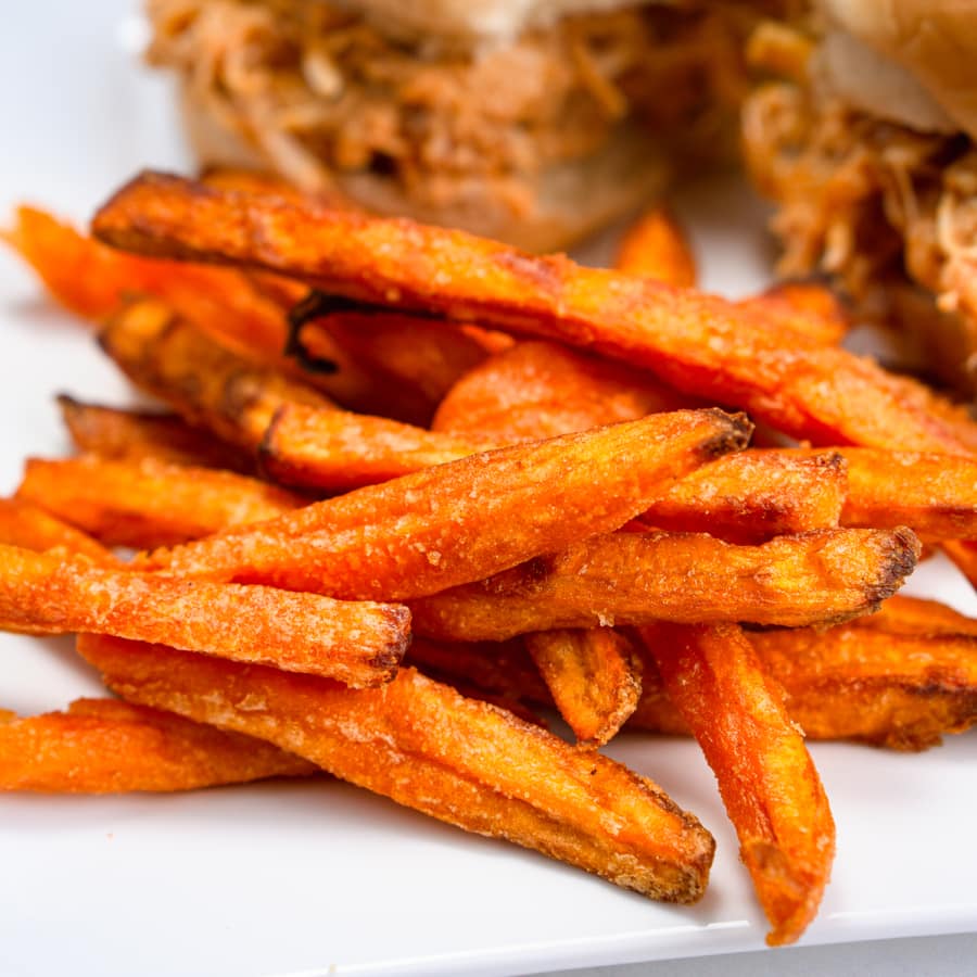 sweet potato fries on a plate