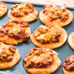 sloppy joe cornbread cups fresh out of the oven