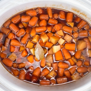 slow cooker pot roast after cooking