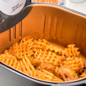 waffle fries in air fryer basket