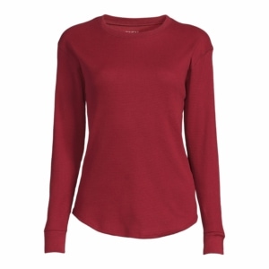 womens thermal top with long sleeves rose wine walmart