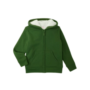 boys faux sherpa lined full zip hoodie dark olive wonder nation