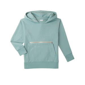 boys long sleeve pullover hoodie with zip pocket milieu green wonder nation