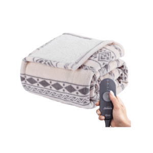 heated electric throw blanket microplush boho sunbeam