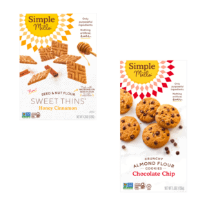 simple mills sweet thins and crunchy chocolate chip cookies