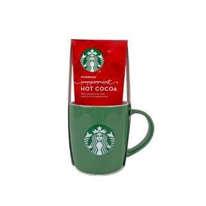 starbucks holiday gift pack ceramic mug and starbucks peppermint or classic hot cocoa